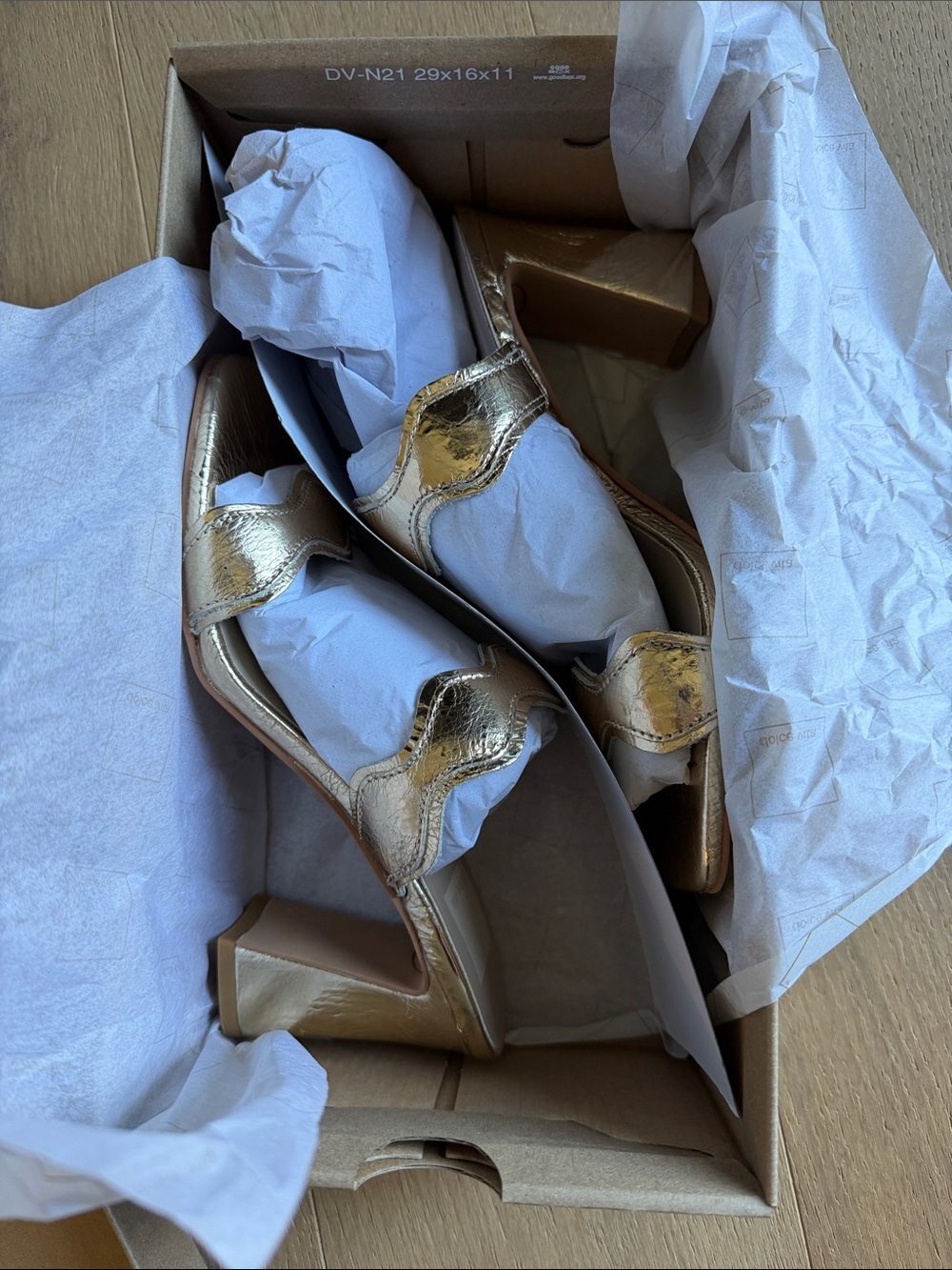 Dolce Vita Metallic Gold Heel Sandals